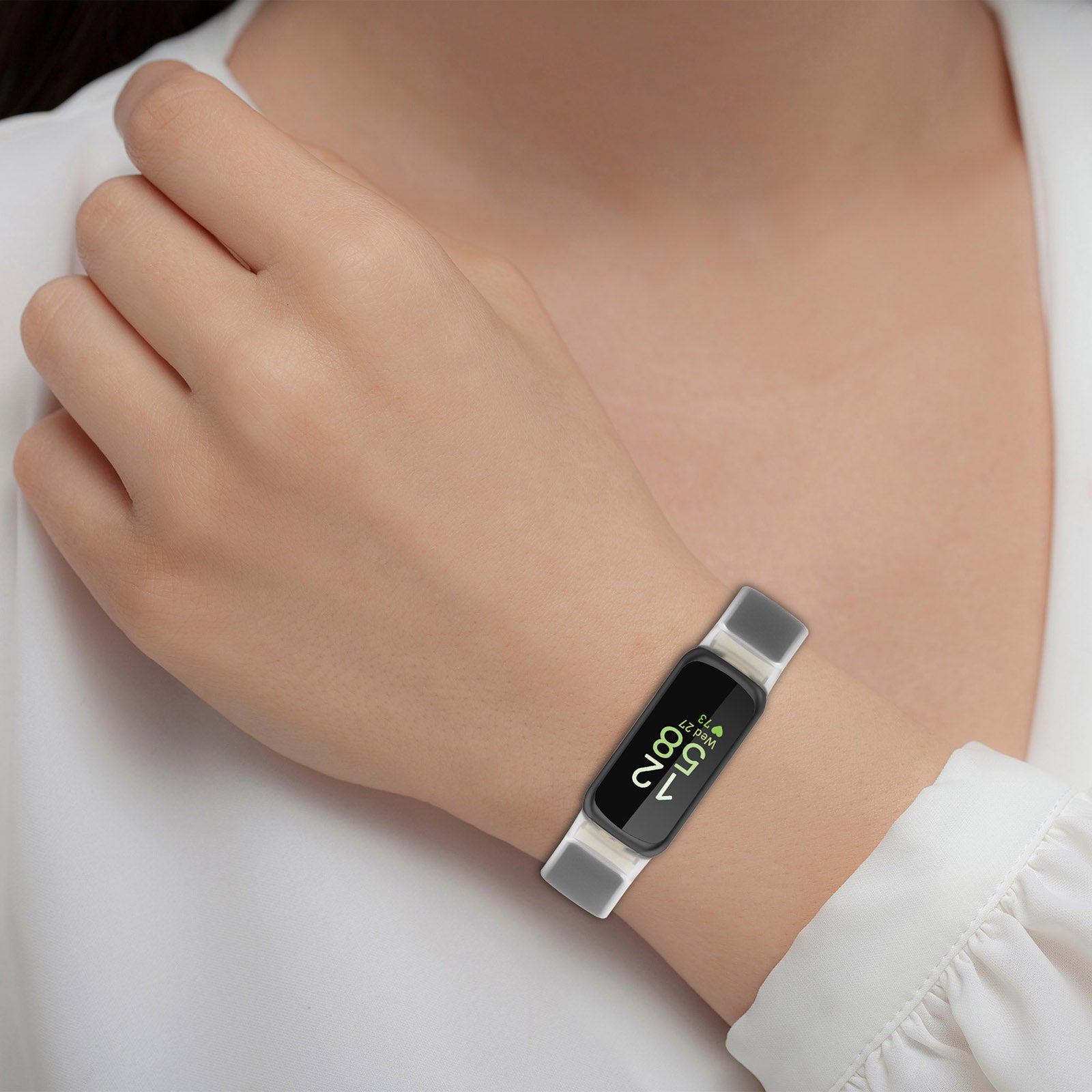 For Fitbit Inspire 3 Silicone Watch Band Dual Color Transparent Wrist Strap For Fitbit Inspire 3 Silicone Watch Band Dual Color Transparent Wrist Strap